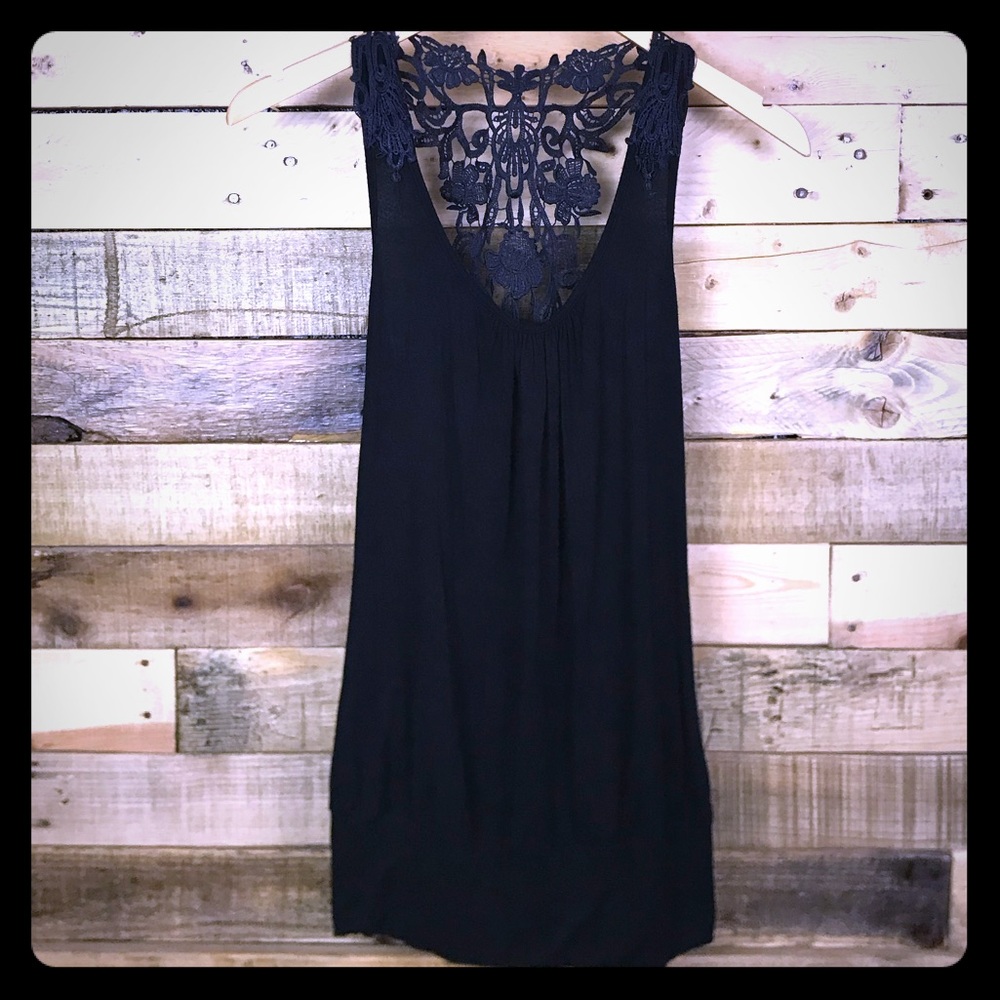 Lace Back Tank Top